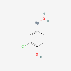 molecular formula C6H6ClHgO2 B1617414 Mercury, (3-chloro-4-hydroxyphenyl)hydroxy- CAS No. 538-04-5