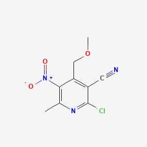 Nicotinonitrile, 2-chloro-4-(methoxymethyl)-6-methyl-5-nitro-