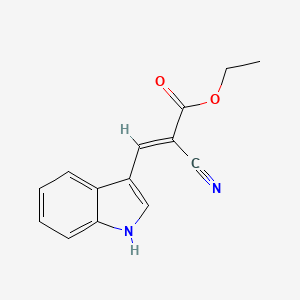 B1617457 Ethyl 2-cyano-3-(1H-indol-3-yl)acrylate CAS No. 6286-56-2
