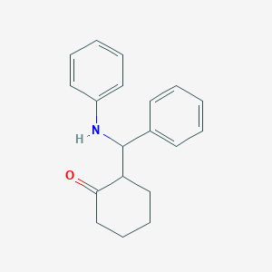 molecular formula C19H21NO B1617465 2-(フェニル(フェニルアミノ)メチル)シクロヘキサノン CAS No. 737-47-3