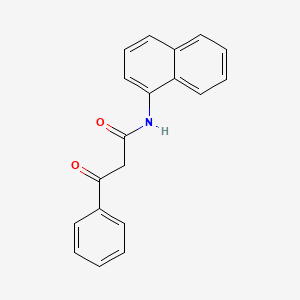 molecular formula C19H15NO2 B1617492 Benzenepropanamide, N-1-naphthalenyl-beta-oxo- CAS No. 20653-04-7