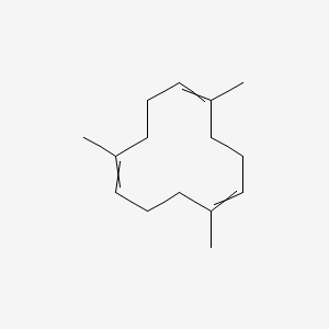 molecular formula C15H24 B1617493 1,5,9-Trimethylcyclododeca-1,5,9-triene CAS No. 21064-19-7