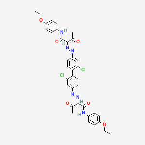 molecular formula C36H34Cl2N6O6 B1617498 Butanamide, 2,2'-[(2,2'-dichloro[1,1'-biphenyl]-4,4'-diyl)bis(azo)]bis[N-(4-ethoxyphenyl)-3-oxo- CAS No. 20139-66-6