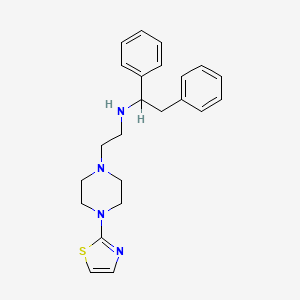 molecular formula C23H28N4S B1617507 1-(2-(1,2-Diphenylethylamino)ethyl)-4-(2-thiazolyl)piperazine CAS No. 23892-57-1