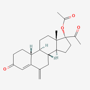 molecular formula C23H30O4 B1617515 17-Hydroxy-6-methylene-19-norpregn-4-ene-3,20-dione 17-acetate CAS No. 58652-19-0
