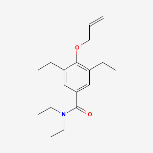 molecular formula C18H27NO2 B1617523 Benzamide, 4-allyloxy-N,N,3,5-tetraethyl- CAS No. 7192-69-0