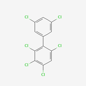 molecular formula C12H4Cl6 B1617541 2,3,3',4,5',6-Hexachlorobiphenyl CAS No. 74472-43-8