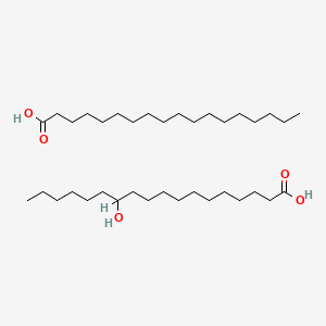 molecular formula C36H72O5 B1617570 Octadecanoic acid, 12-hydroxy-, homopolymer, octadecanoate CAS No. 58128-22-6