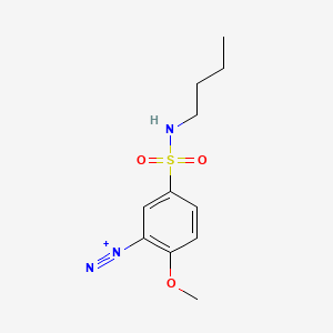 molecular formula C11H16N3O3S+ B1617591 Benzenediazonium, 5-[(butylamino)sulfonyl]-2-methoxy- CAS No. 26651-25-2