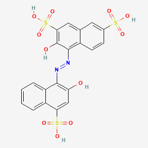 B1617592 2,7-Naphthalenedisulfonic acid, 3-hydroxy-4-((2-hydroxy-4-sulfo-1-naphthalenyl)azo)- CAS No. 29120-26-1