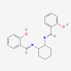molecular formula C20H22N2O2 B1617595 Phenol, 2,2'-[1,2-cyclohexanediylbis(nitrilomethylidyne)]bis- CAS No. 64346-55-0