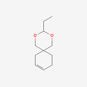 molecular formula C11H18O2 B1617598 2,4-Dioxaspiro[5.5]undec-8-ene, 3-ethyl- CAS No. 64165-57-7