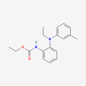 molecular formula C18H22N2O2 B1617599 Carbamic acid, [2-[ethyl(3-methylphenyl)amino]phenyl]-, ethyl ester CAS No. 70729-60-1