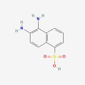 molecular formula C10H10N2O3S B1617610 1-萘磺酸，5,6-二氨基- CAS No. 84-92-4