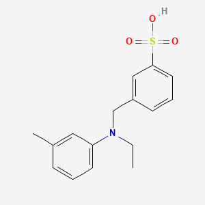 B1617619 Benzenesulfonic acid, 3-[[ethyl(3-methylphenyl)amino]methyl]- CAS No. 91-98-5