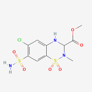 molecular formula C10H12ClN3O6S2 B1617627 Carmetizide CAS No. 42583-55-1