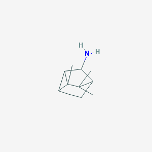 molecular formula C10H17N B161763 Tricyclo[2.2.1.02,6]heptan-3-amine, 1,7,7-trimethyl-, stereoisomer (9CI) CAS No. 131367-08-3