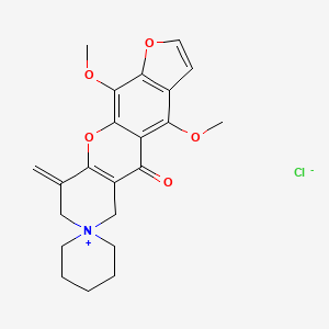 molecular formula C22H24ClNO5 B1617642 Azaspirium Chloride CAS No. 34959-30-3