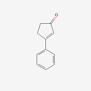 molecular formula C11H10O B1617656 3-フェニルシクロペンテン-2-オン CAS No. 3810-26-2