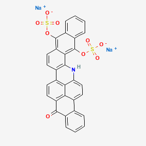 molecular formula C31H15NNa2O9S2 B1617660 Anthra(2,1,9-mna)naphth(2,3-h)acridin-5(16H)-one, 10,15-bis(sulfooxy)-, disodium salt CAS No. 4471-37-8