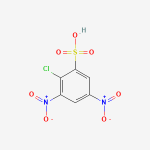 molecular formula C6H3ClN2O7S B1617663 2-Chloro-3,5-dinitrobenzenesulphonic acid CAS No. 4515-26-8