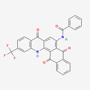 Benzamide, N-[5,8,13,14-tetrahydro-5,8,14-trioxo-11-(trifluoromethyl)naphth[2,3-c]acridin-6-yl]-