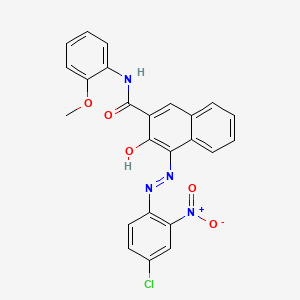 molecular formula C24H17ClN4O5 B1617684 2-Naphthalenecarboxamide, 4-[(4-chloro-2-nitrophenyl)azo]-3-hydroxy-N-(2-methoxyphenyl)- CAS No. 6410-39-5