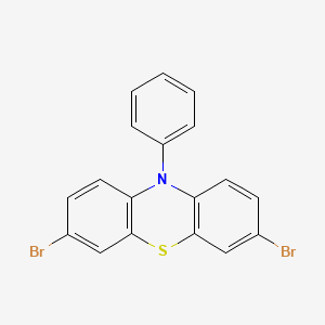 molecular formula C18H11Br2NS B1617707 10H-phenothiazine, 3,7-dibromo-10-phenyl- CAS No. 89922-58-7