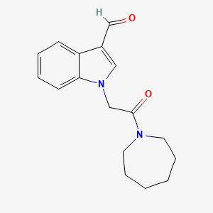molecular formula C17H20N2O2 B1617712 1-[2-(氮杂环戊-1-基)-2-氧代乙基]-1H-吲哚-3-甲醛 CAS No. 436087-09-1