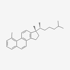 molecular formula C27H34 B1617755 (17R)-1,17-dimethyl-17-[(2R)-6-methylheptan-2-yl]-15,16-dihydrocyclopenta[a]phenanthrene CAS No. 80382-27-0