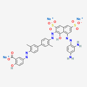 molecular formula C37H27N8Na3O10S2 B1617758 C.I. Direct brown 52, trisodium salt CAS No. 6505-12-0