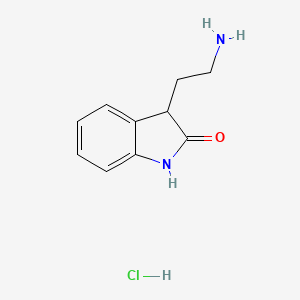 molecular formula C10H13ClN2O B1617768 3-(2-Aminoethyl)indolin-2-one hydrochloride CAS No. 4993-84-4