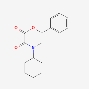 4-Cyclohexyl-6-phenylmorpholine-2,3-dione