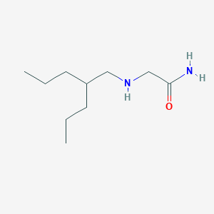 molecular formula C10H22N2O B161779 Acetamide, 2-((2-propylpentyl)amino)- CAS No. 135498-67-8