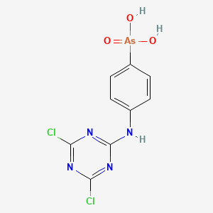 molecular formula C9H7AsCl2N4O3 B1617803 {4-[(4,6-Dichloro-1,3,5-triazin-2-yl)amino]phenyl}arsonic acid CAS No. 69239-50-5