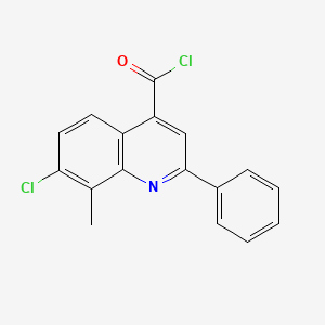 7-Chloro-8-methyl-2-phenylquinoline-4-carbonyl chloride