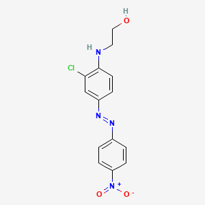 molecular formula C14H13ClN4O3 B1617830 Ethanol, 2-[[2-chloro-4-[(4-nitrophenyl)azo]phenyl]amino]- CAS No. 43047-20-7
