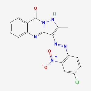 molecular formula C17H11ClN6O3 B1617837 3-[(4-Chloro-2-nitrophenyl)azo]-2-methylpyrazolo[5,1-b]quinazolin-9(1H)-one CAS No. 74336-59-7