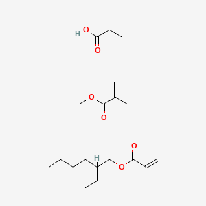 molecular formula C20H34O6 B1617841 2-Propenoic acid, 2-methyl-, polymer with 2-ethylhexyl 2-propenoate and methyl 2-methyl-2-propenoate CAS No. 25133-98-6