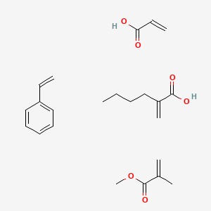 2-Methylidenehexanoic acid; methyl 2-methylprop-2-enoate; prop-2-enoic acid; styrene