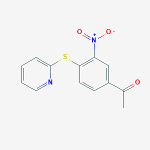 molecular formula C13H10N2O3S B1617867 1-[3-Nitro-4-(2-pyridylthio)phenyl]ethan-1-one CAS No. 175137-44-7