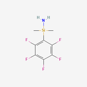 molecular formula C8H8F5NSi B1617875 Aminodimethylpentafluorophenylsilane CAS No. 55804-98-3
