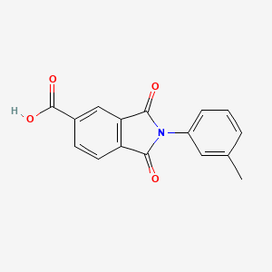 molecular formula C16H11NO4 B1617888 2-(3-甲基苯基)-1,3-二氧代茚满-5-羧酸 CAS No. 67822-73-5