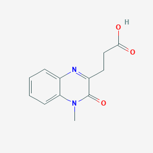 molecular formula C12H12N2O3 B1617906 3-(4-Methyl-3-oxo-3,4-dihydroquinoxalin-2-yl)propanoic acid CAS No. 1501-38-8