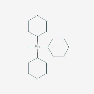 molecular formula C19H36Sn B1617936 Tricyclohexyl(methyl)stannane CAS No. 35569-07-4