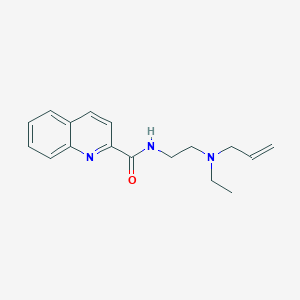 molecular formula C17H21N3O B1617960 N-(2-(Ethyl-2-propenylamino)ethyl)-2-quinolinecarboxamide CAS No. 32421-54-8