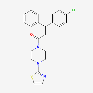 beta-(p-Chlorophenyl)phenethyl 4-(2-thiazolyl)piperazinyl ketone