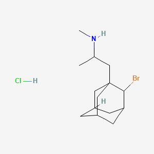 molecular formula C14H25BrClN B1617978 Adamantane, 2-bromo-1-(2-methylaminopropyl)-, hydrochloride CAS No. 31897-92-4