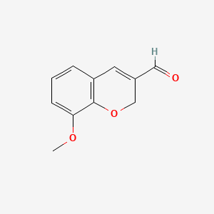 molecular formula C11H10O3 B1617987 8-甲氧基-2H-苯并吡喃-3-甲醛 CAS No. 57543-38-1