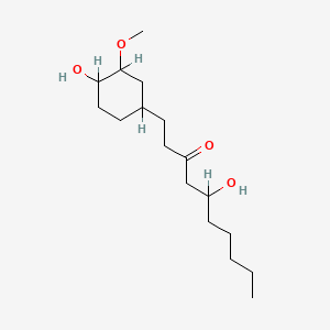 molecular formula C17H32O4 B1617988 5-Hydroxy-1-(4-hydroxy-3-methoxycyclohexyl)decan-3-one CAS No. 58253-27-3